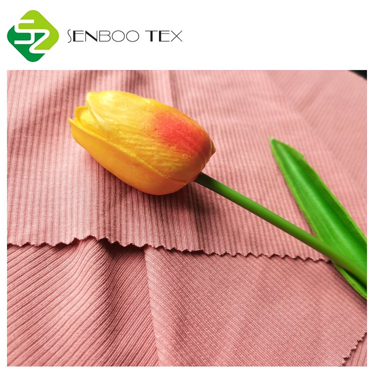 Organic Oeko-Tex Ribbed Bamboo Spandex Fabric Eco-Friendly Dyed Pattern Jersey Fabric for Women's Soft Pajamas and Sweatshirts