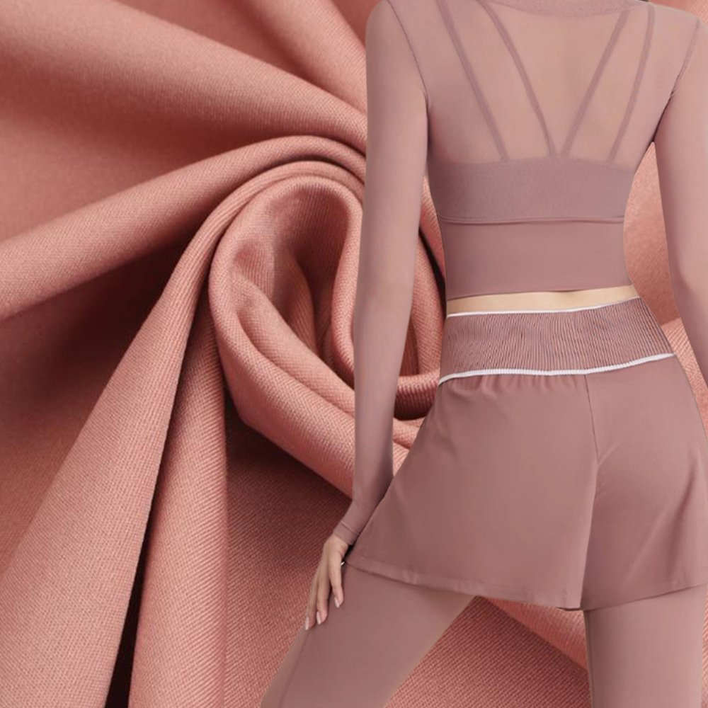 Wholesale Customized Comfortable High Stretch Double Sided 75 Nylon 25 Spandex Yoga Lgging Fabric