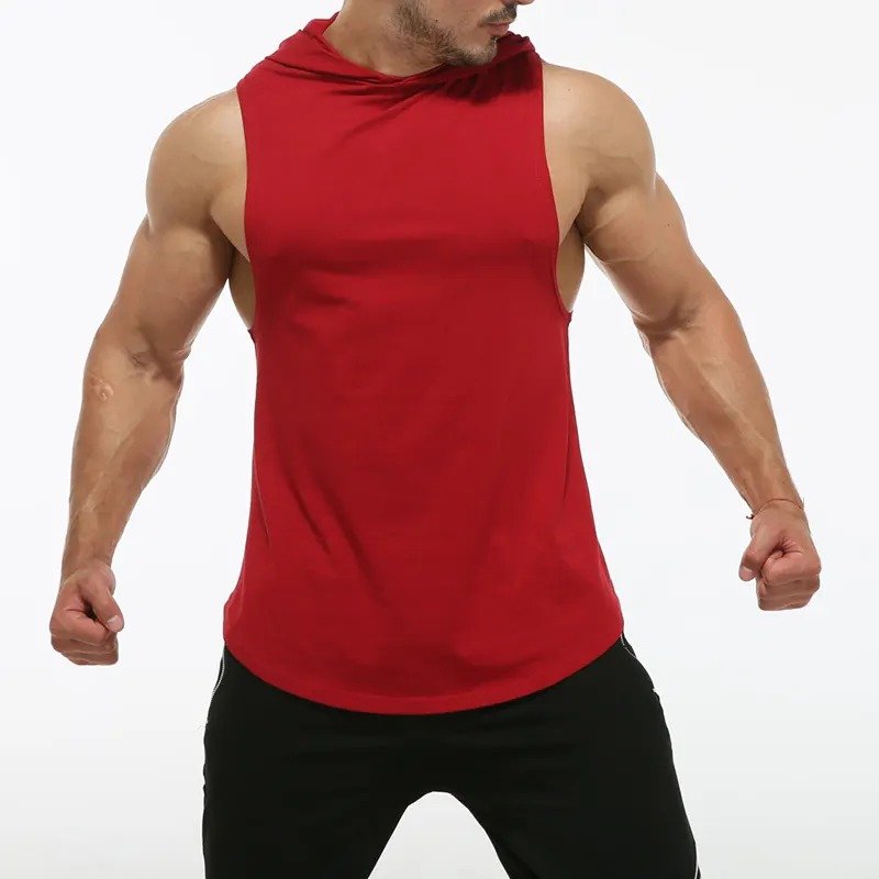 OEM Elastic Ribbed Wife Beater Vest for Men Summer Gym Tank Top Sleeveless