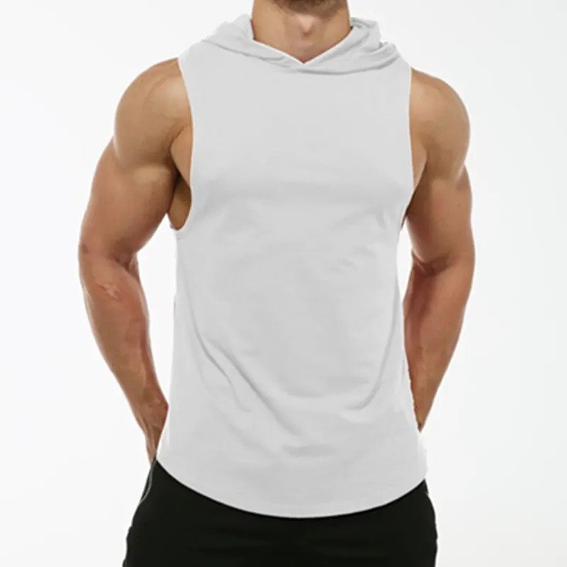 OEM Elastic Ribbed Wife Beater Vest for Men Summer Gym Tank Top Sleeveless