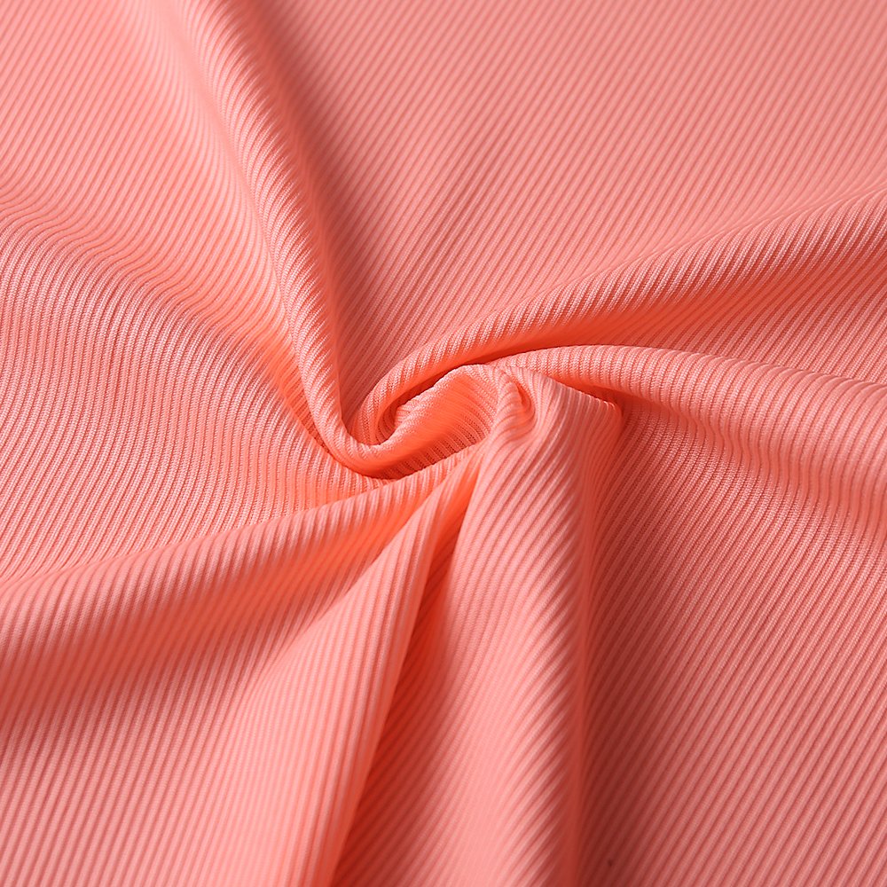 Polyester spandex ribbed small groove knitted fabric casual swimsuit T-shirt vest base shirt elastic fabric