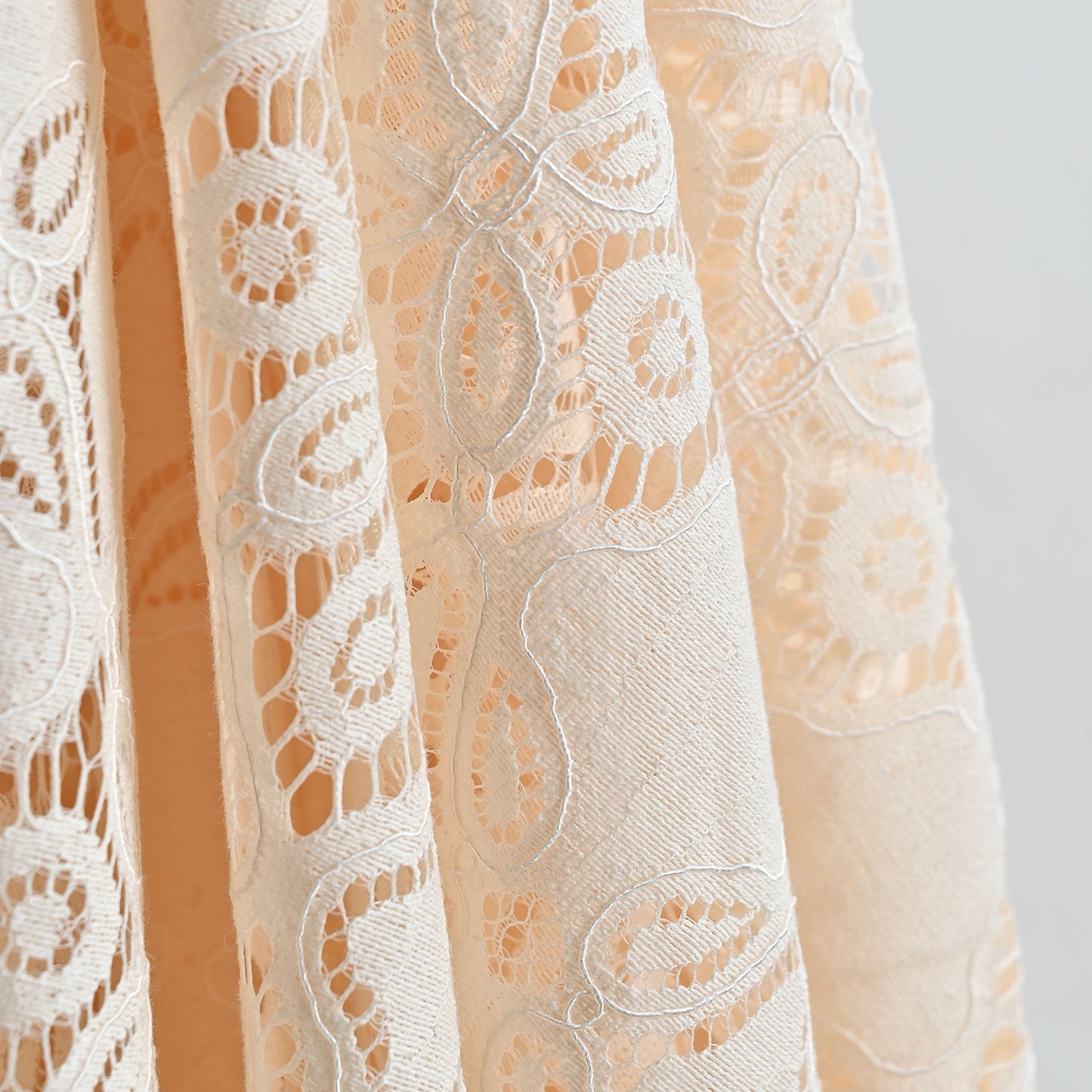 New Style Lower Price Fashion Nylon Cotton Strands Geometric Lace Fabric For Dress