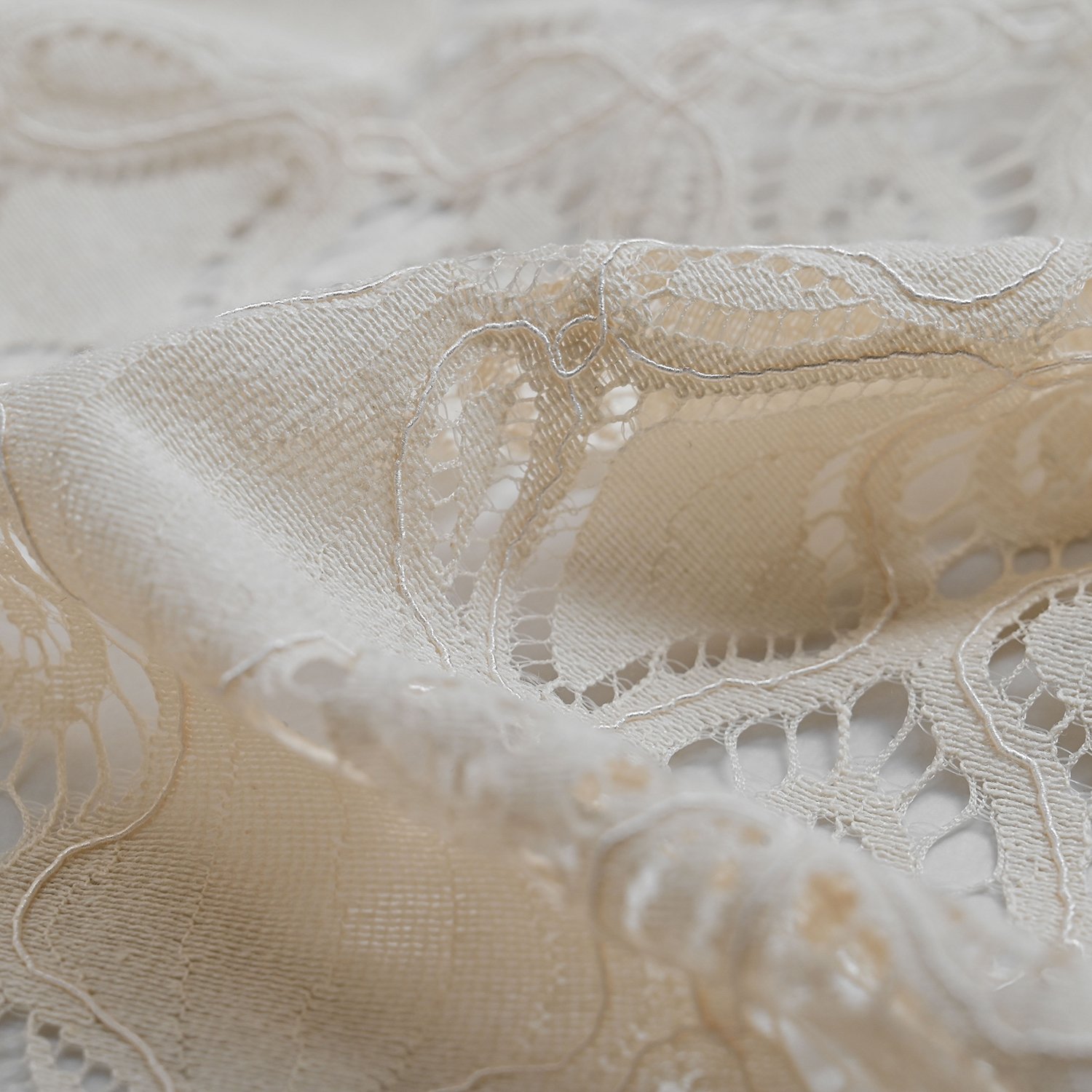 New Style Lower Price Fashion Nylon Cotton Strands Geometric Lace Fabric For Dress