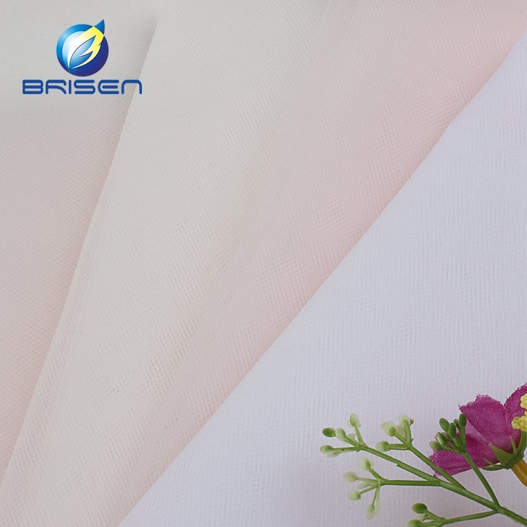 white soft net 100% plain nylon wedding lace tulle bridal fabrics