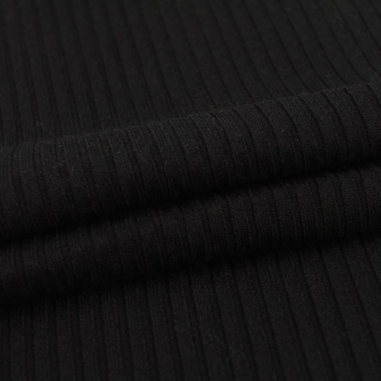 Custom new desgin 73%polyester 22%rayon spandex 4*4multicolor swimwear wide rib knitted fabric solid rib for clothing