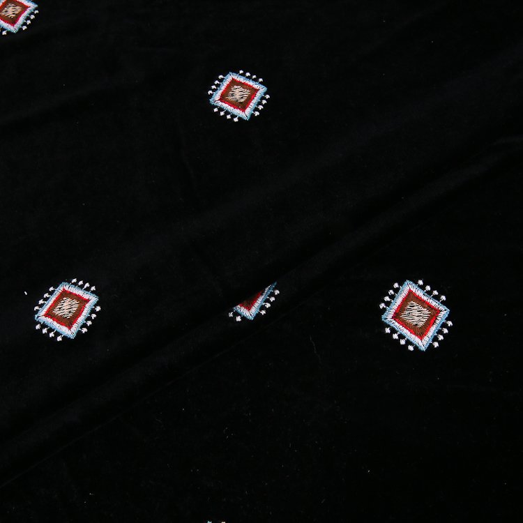 HA-18141H Middle east spandex polyester 420G/M knitting velvet embroidery fabric for garment
