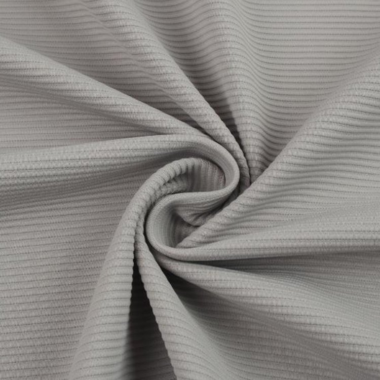 OEM Customized Wholesale Ribbed Knit Polyamide Spandex Striped Fabric High Strength Fabric For Gym Bras And Leggings