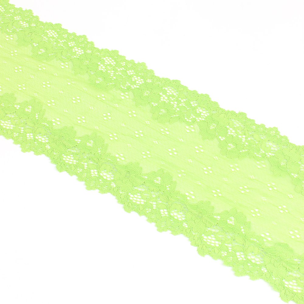 Factory Direct Sales Elastic Lace Trim Nylon Spandex Composition 18Cm Warp Knitted Lace