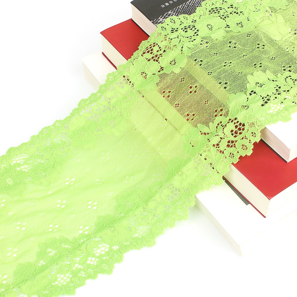 Factory Direct Sales Elastic Lace Trim Nylon Spandex Composition 18Cm Warp Knitted Lace