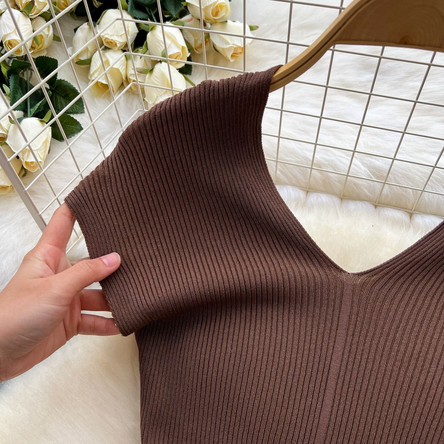 2024 Newest Women Knitted Bodycon Sweater Dress Summer Female Short Sleeve Knitwear Pullover Knee Length Party Dresses