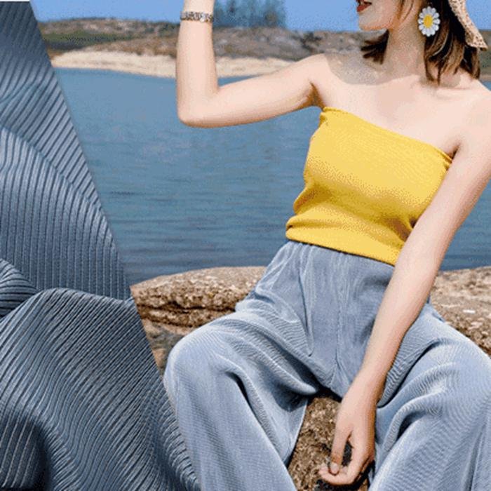 First class quality wholesale 90% polyester 10% spandex knitted stretch 2x2 ribbed fabric