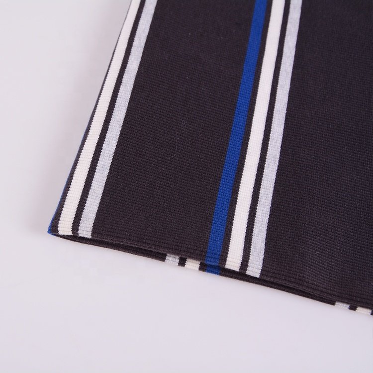 cotton spandex yarn dyed 2x2 rib knitted fabric for collar and cuff