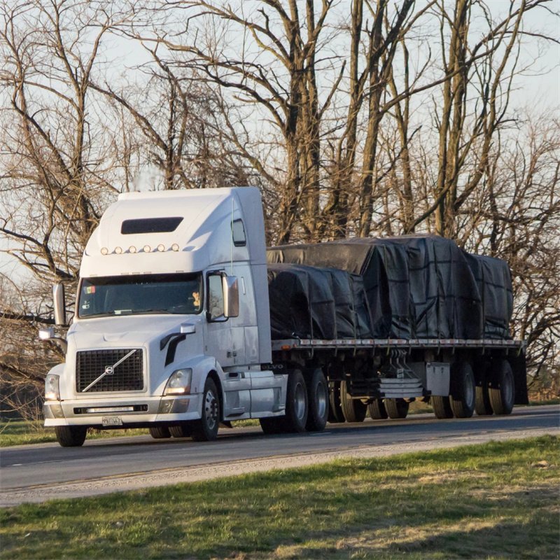 Wholesale 14oz 18oz PVC Lumber Tarpaulin 24ftx27ft 8' Drop for Flatbed Truck