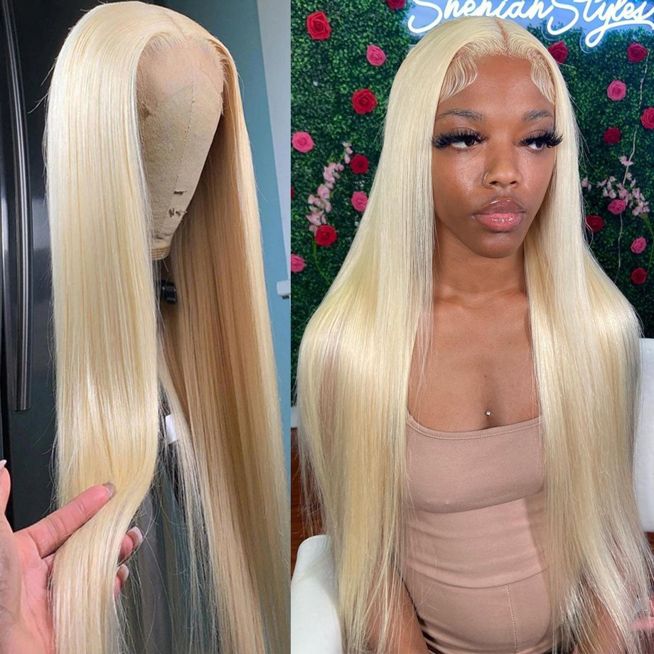 613 Hd Lace Frontal Wig 13x4 Blonde Lace Front Wig Human Hair 30 Inch Honey Blond Bone Straight Human Hair Wigs For Black Women