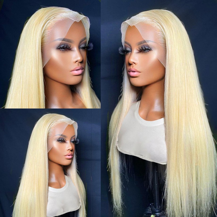 613 Hd Lace Frontal Wig 13x4 Blonde Lace Front Wig Human Hair 30 Inch Honey Blond Bone Straight Human Hair Wigs For Black Women