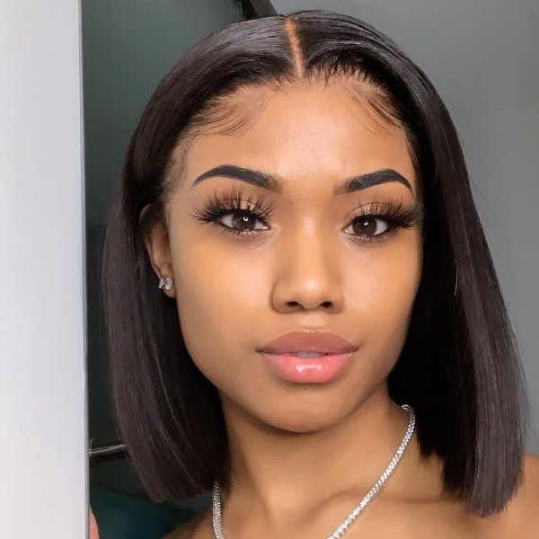 Overnight delivery bob cut short wigs with baby hair glueless brazilian human hair short bob lace front wig short lace wig