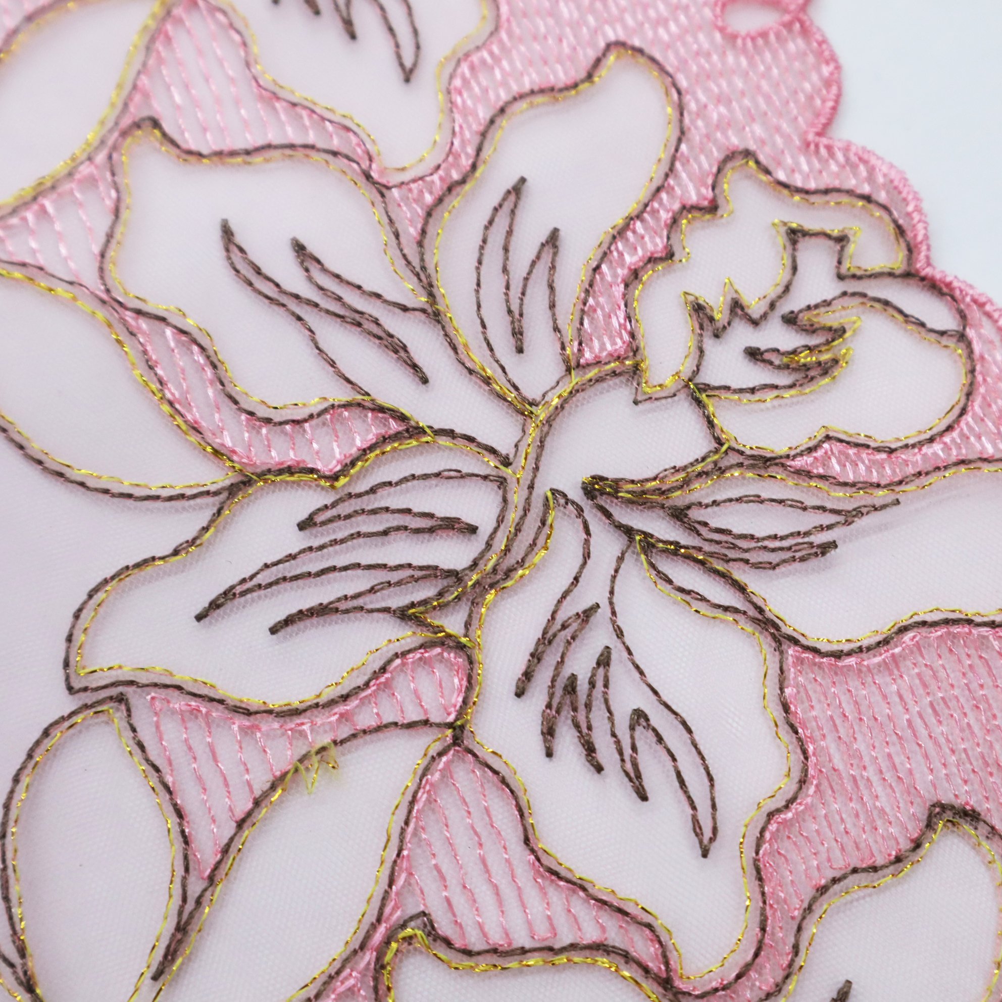 Elegant custom patterns patterns multiple color combinations 18cm lace fabric embroidery