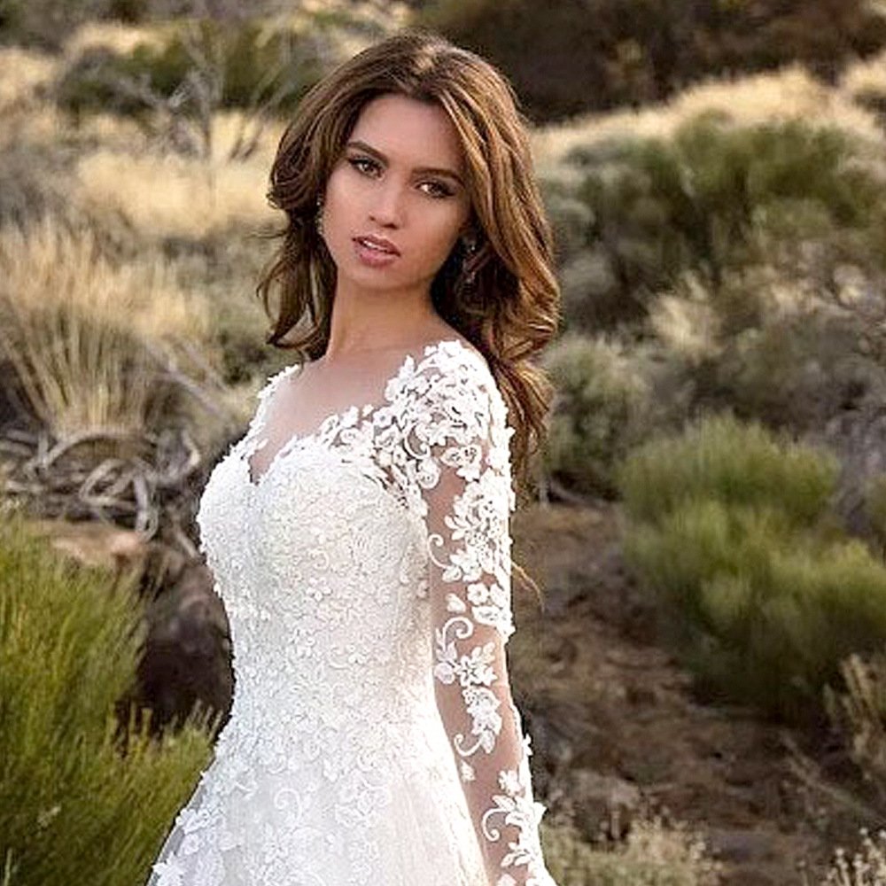 Women Lace Elegant Party Dresses Spring Summer Long Sleeve Off Shoulder Dress New Bridesmaid Banquet Wedding Dress