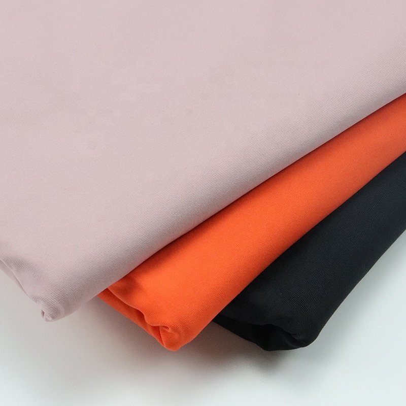 Spandex nylon 70/40 yarn double-sided nude high elastic weft knitted matte fabric, 190g women's sports yoga clothing fabric