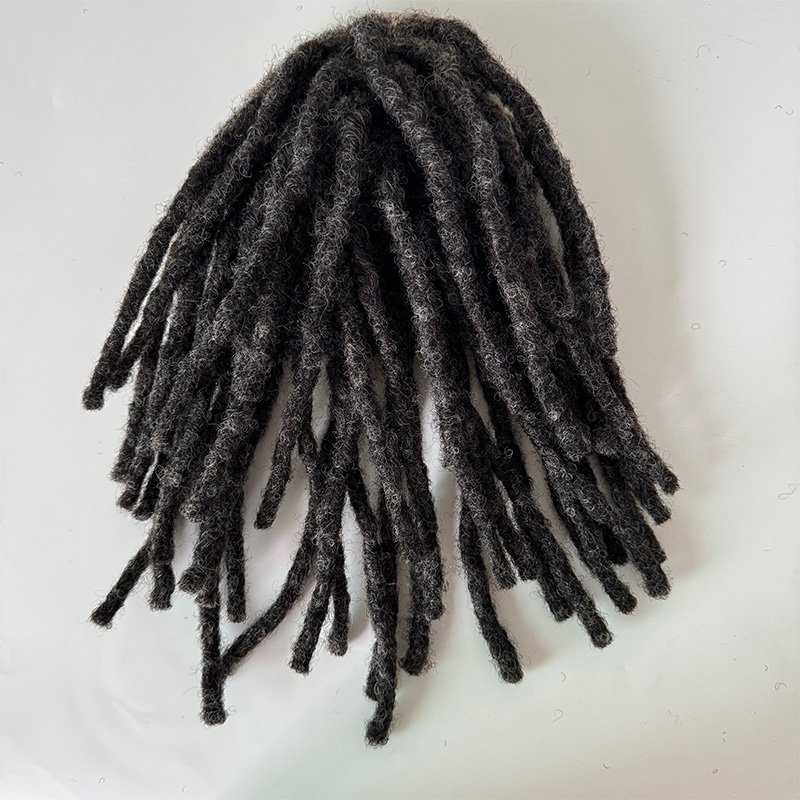 Factory Wholesale 8x10 inch 100% Indian Remy Human Hair Color Lace Base hair pieces Braid Wigs With 6inch Dreadlocks toupee