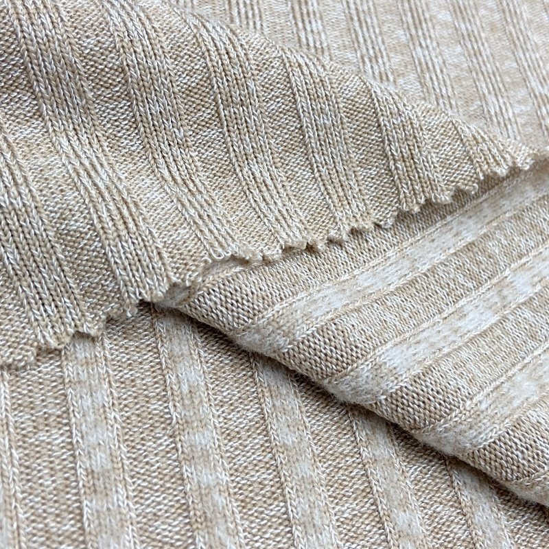 Soft ribbed 280gsm polyester rayon spandex custom 5*5 knit brushed rib fabric for sweater clothing
