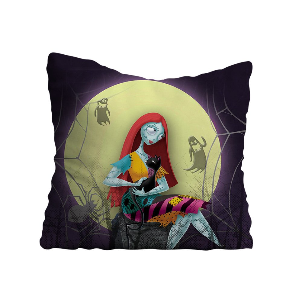 Cotton Linen Custom Printed Pillowcase With Zipper Cushion Cover Pillow Cases Halloween