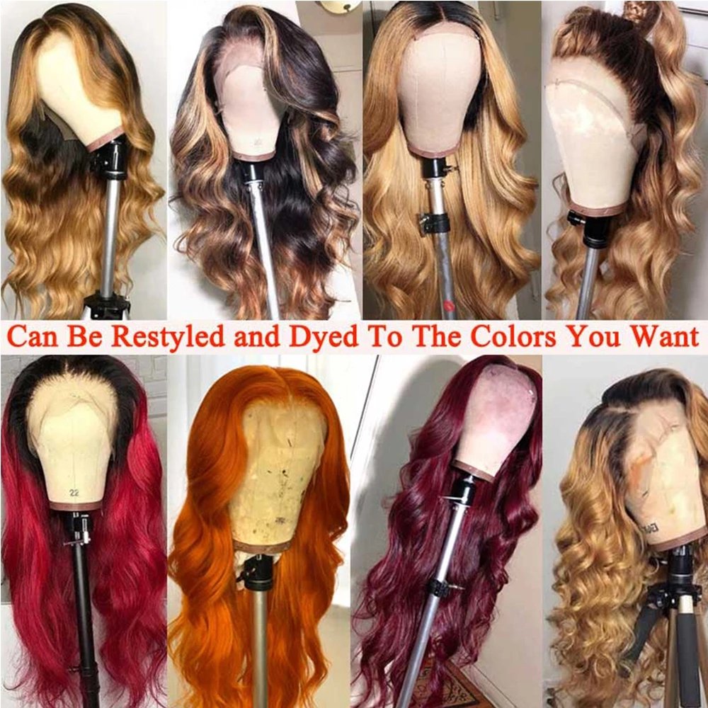 13x4 Body Wave Hd Lace Front Wig Pre Pluck Highlight Human Hair Preplucked Closure Wigs For Black Women HD Frontal Wig