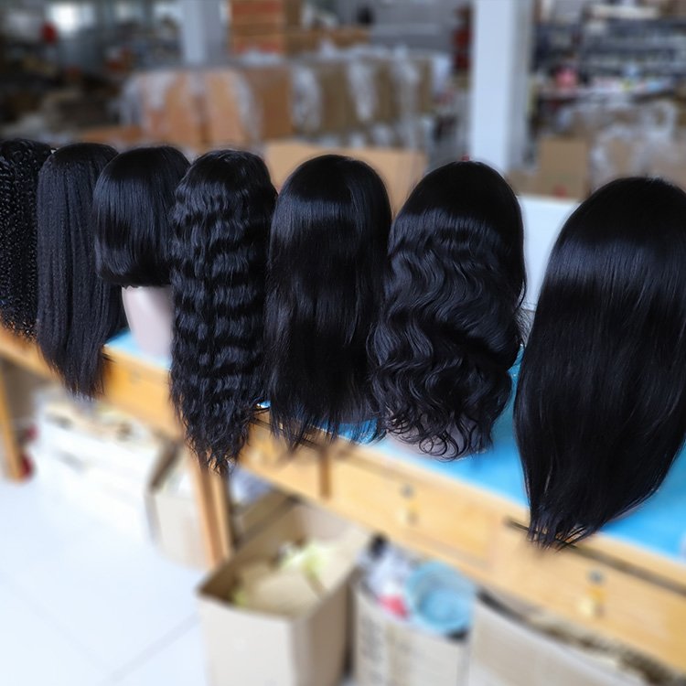 Wholesale Indian Unprocessed Raw Remy Lace Frontal Wig, Virgin Cuticle Aligned Peruvian Human Hair Front Lace Front Wigs