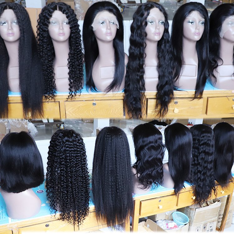 Wholesale Indian Unprocessed Raw Remy Lace Frontal Wig, Virgin Cuticle Aligned Peruvian Human Hair Front Lace Front Wigs