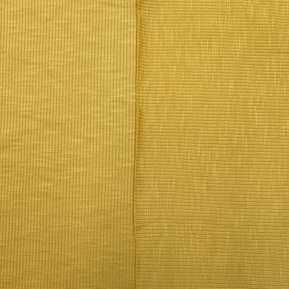 200GSM Slub Rib Fabric Customized Casual Plain Dyed Fabric for Garment
