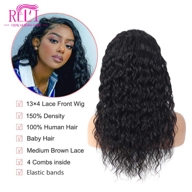Unprocessed Brazilian Human Hair Full Lace Wig OEM Vendors Water Wave Virgin Cuticle Aligned Full Swiss Lace 100% Human Hair Wig