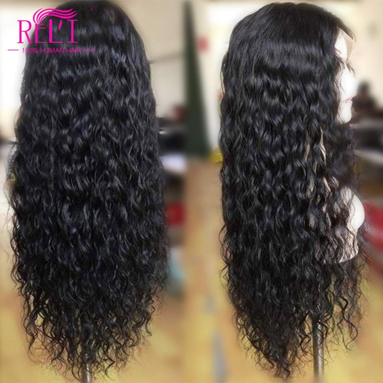 Unprocessed Brazilian Human Hair Full Lace Wig OEM Vendors Water Wave Virgin Cuticle Aligned Full Swiss Lace 100% Human Hair Wig