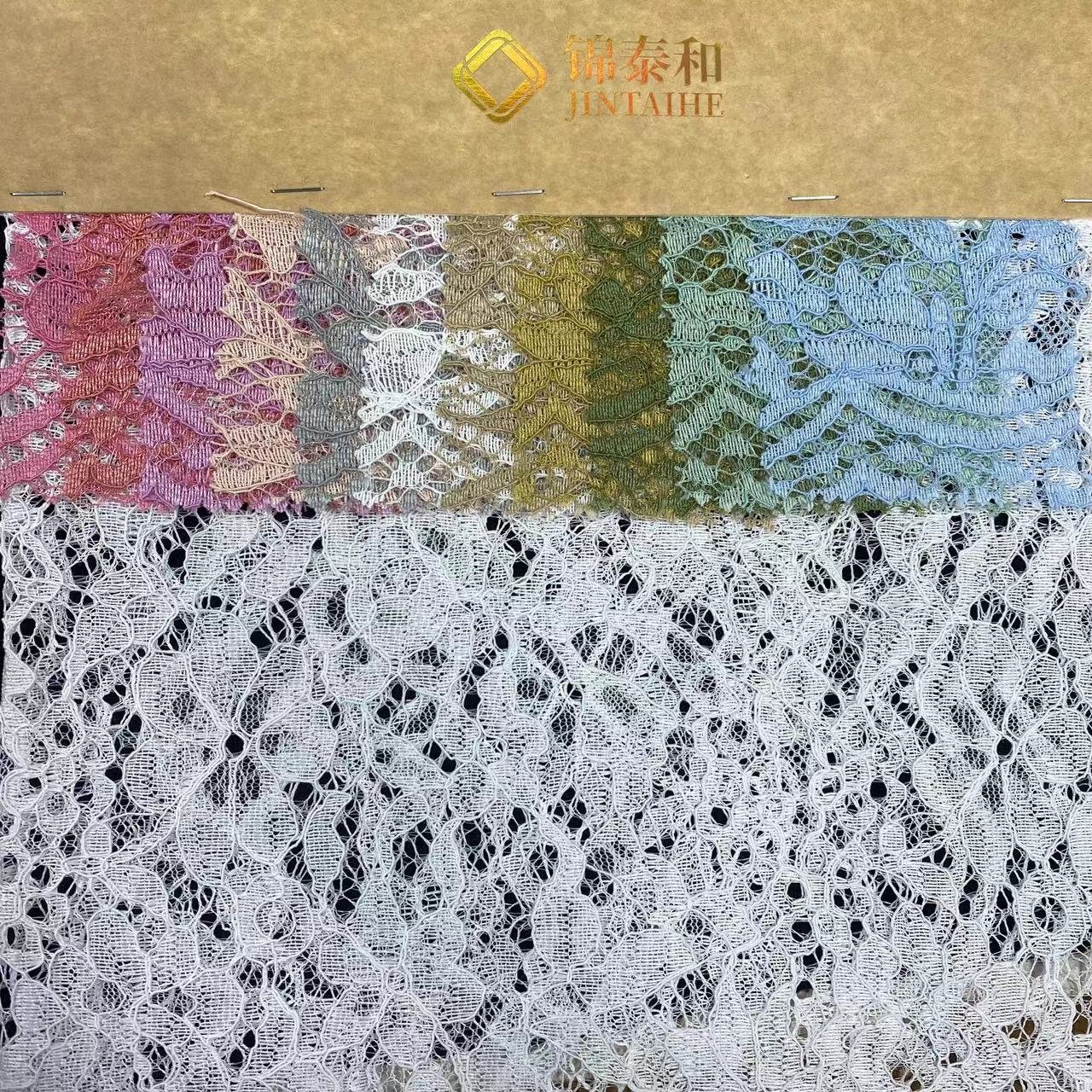100% polyester lace fabric,Flower lace embroidery fabric, wedding dress lace fabric for women,Soft ,Multi-color custom,wholesale