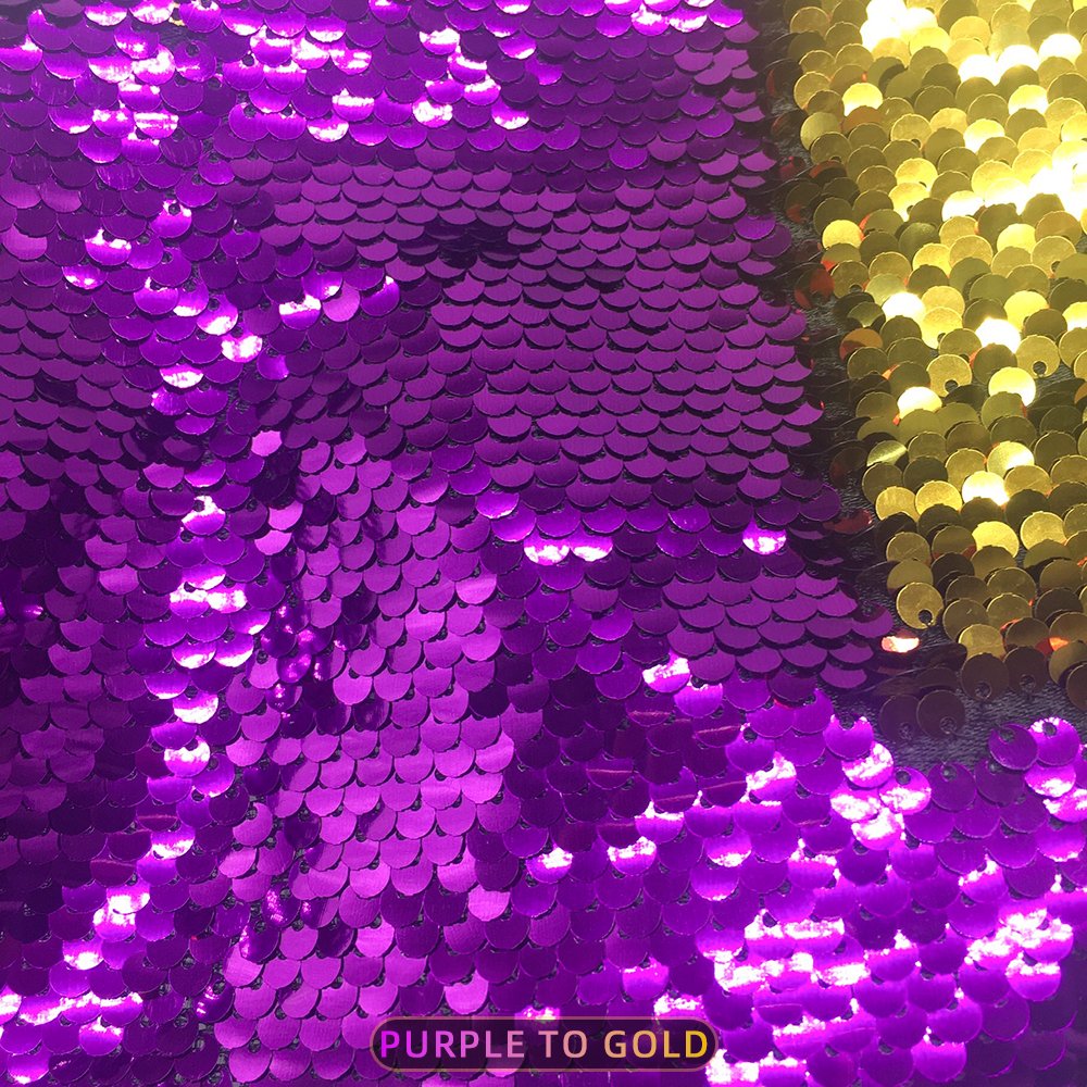 Factory Hot Sales 5MM double-sided sequin multicolor embroidery mesh fabric fancy tulle embroidery sequins for party dress