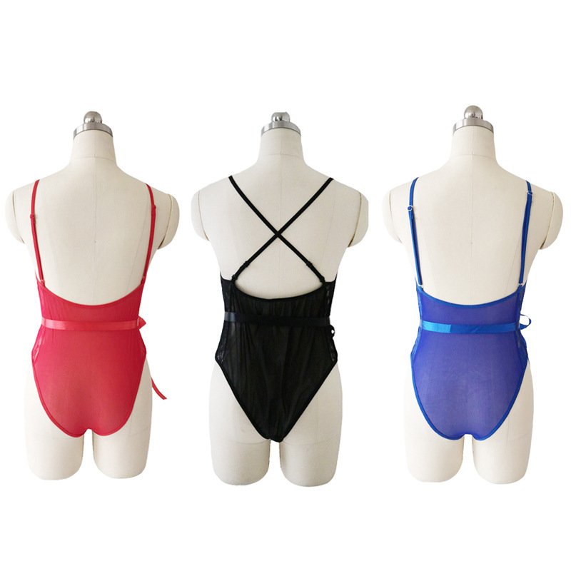 Women plus size exotic dancewear stripper outfit sexy sheer lace one piece bodysuit lingerie