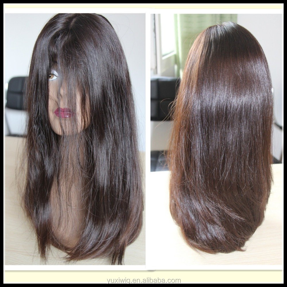 natural Wave silk top full lace indian women hair wig