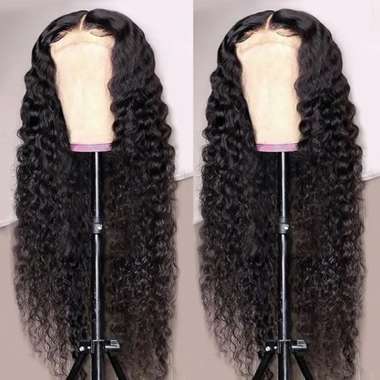 Raw vietnamese burmese human hair wigs, unprocessed virgin water wave wigs hd lace front wigs