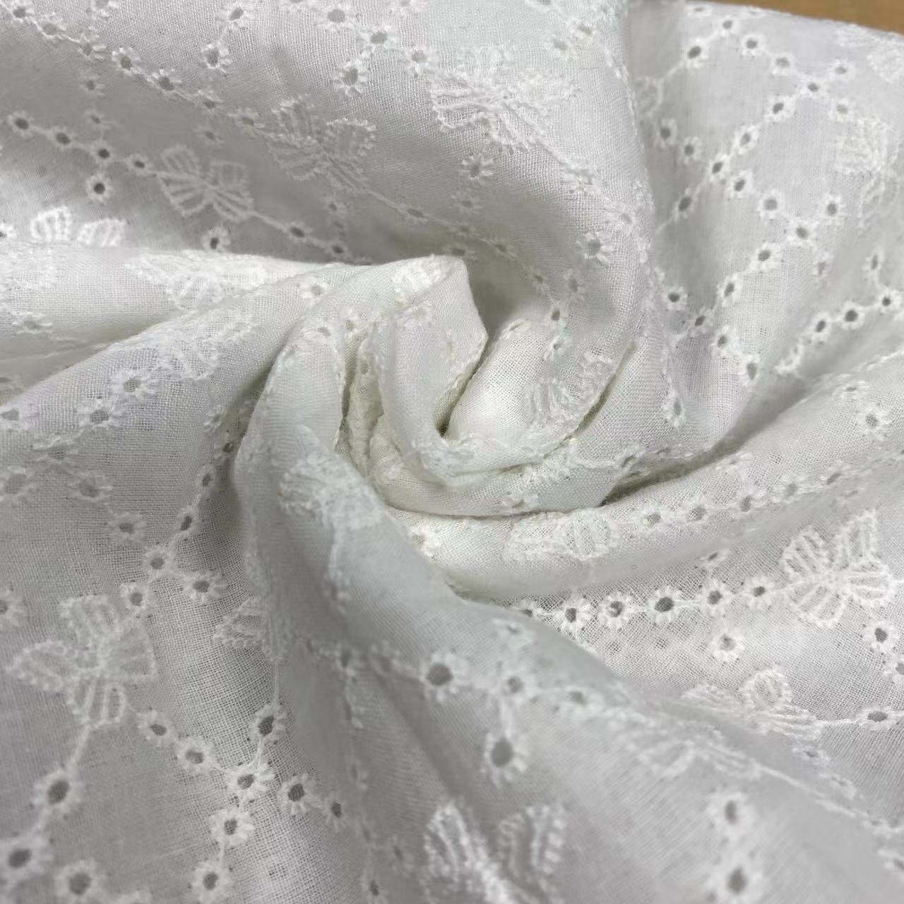 100%Cotton embroidery fabric, cotton embroidery fabric with holes,Can be made clothing fabric,Multi-color custom ,wholesale
