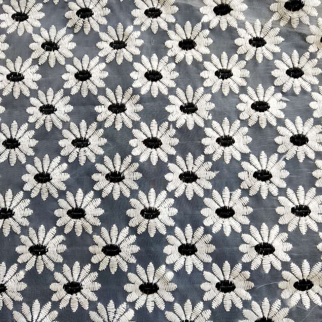 white flower fabric