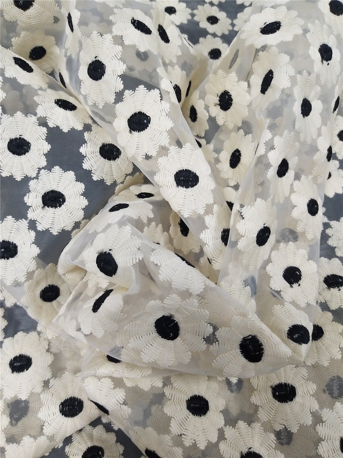 white flower fabric