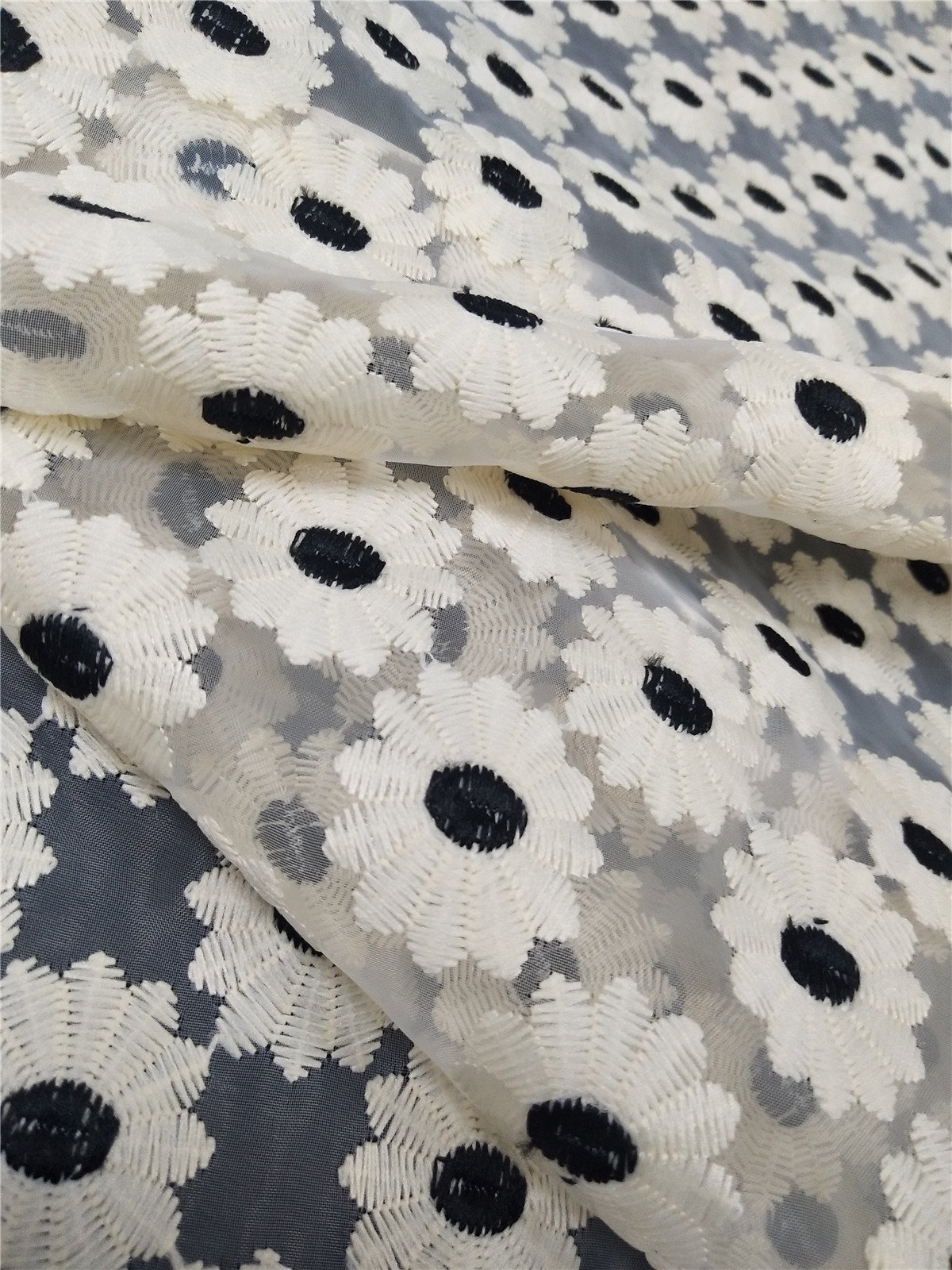 white flower fabric