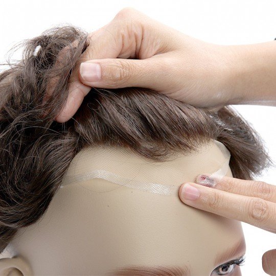 Men Toupee Full Lace Base Men's Capillary Male Hair Prothesi Breathable Hair Replacement Systems Wigs Pieces For Man