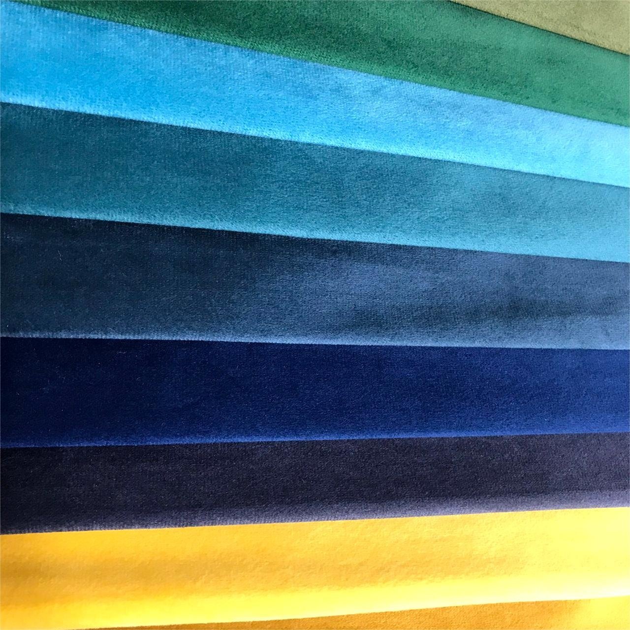 Wholesale High Quality Manufacture Velvet Curtain Fabrics Knitted Multi-colors Design Velvet Fabric for Sofa Upholstery