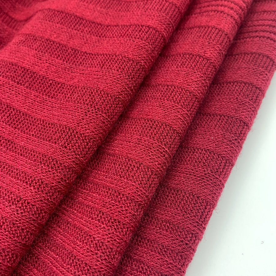 Wholesale custom color ribbed 95 polyester 5 spandex 255gsm knitted irregular rib fabric for tops sweater