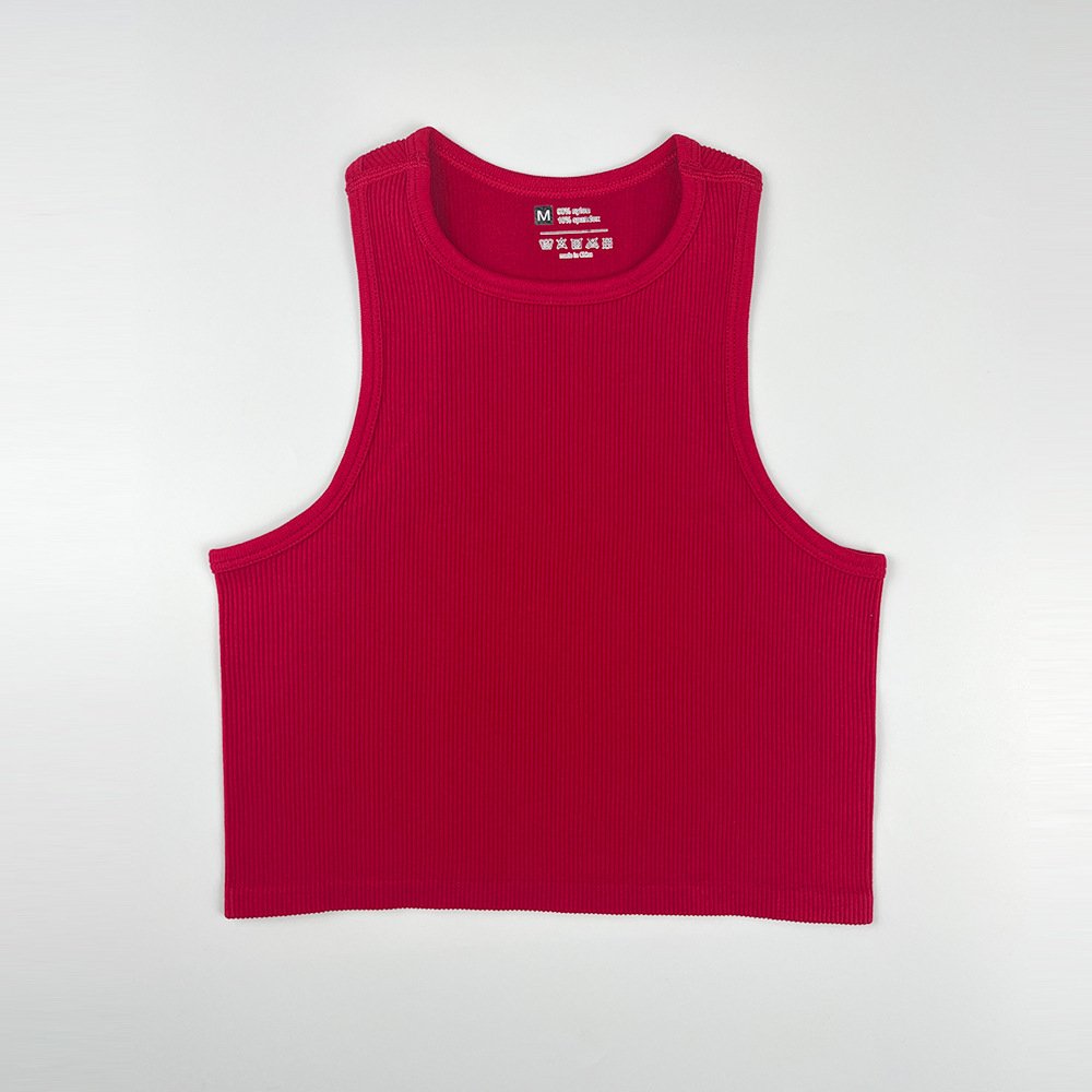 Yoga Women Sports Vest Gym Crop Fitness Running Short Vest Seamless Streetwear Rib Knit Yoga Top Sport Tops Without Pads