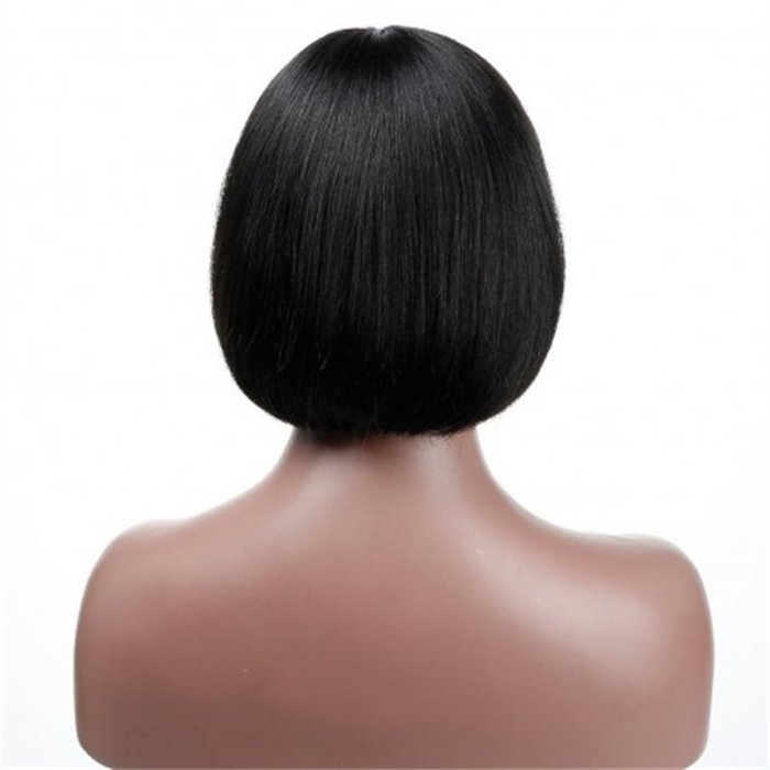 Wholesale Short Bob Wig With Fringe Full Lace Wig Virgin Hair Straight BOB Human Hair Wig