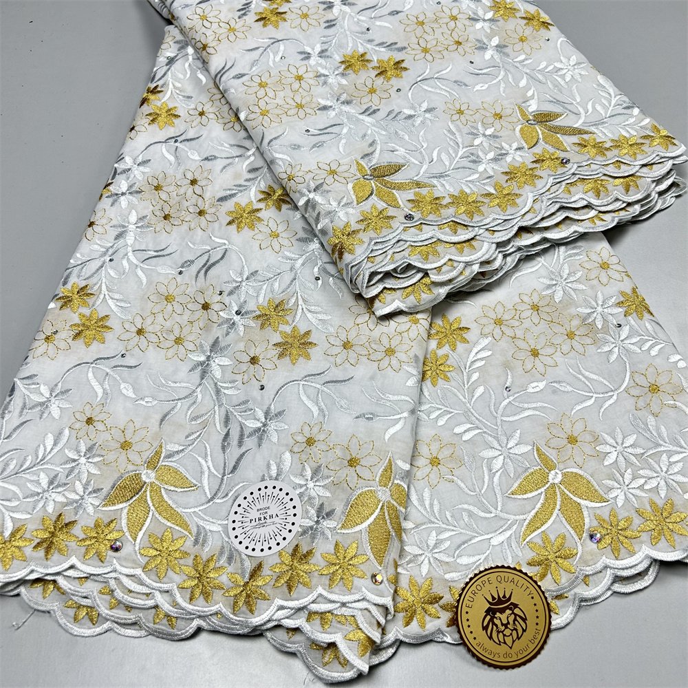 High quality african swiss cotton voile lace 100% cotton laces fabrics for women voile fabric