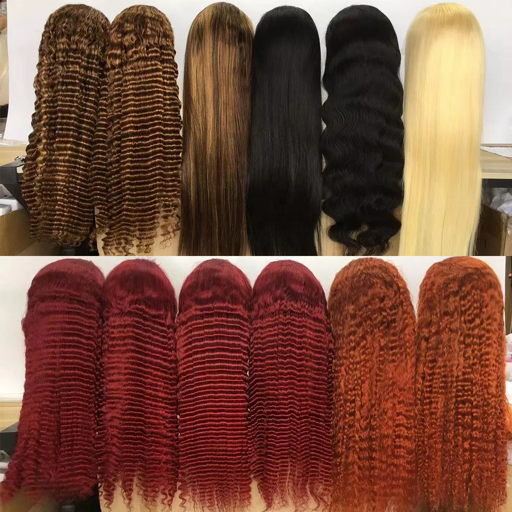 13x6 Pre plucked Full Lace Frontal Wigs For Black Women, Loose Deep Curly 360 Lace Wigs Vendor ,Transparent Hd Lace Front Wigs