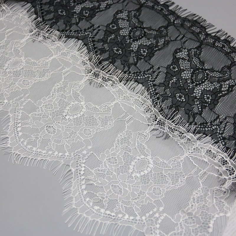 (3 meters/lot) 140mm White Black lace fabric Webbing Clothing Accessories lace material Handmade