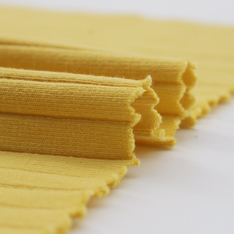 93%cotton 7%spandex pit rib fabric for undergarment 40S 9*3 thread knit fabric for clothing